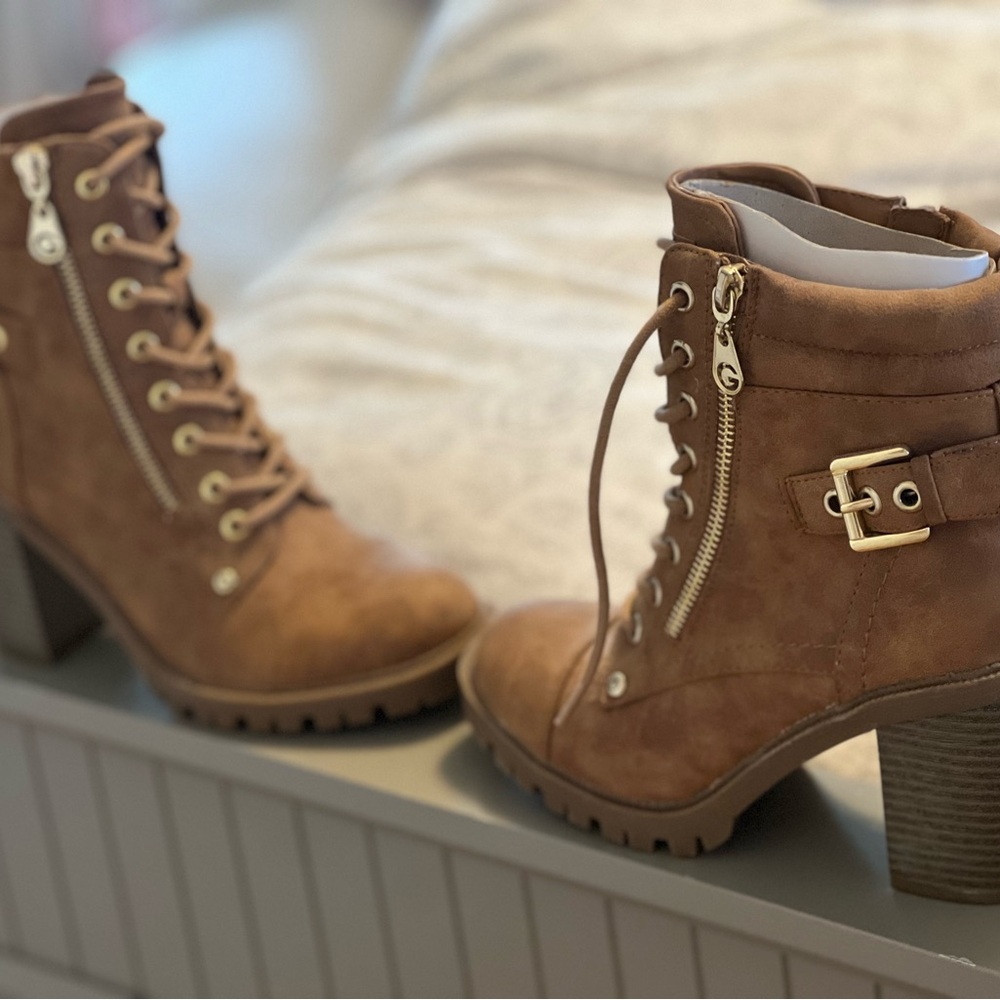 Guess Brown Combat Boots